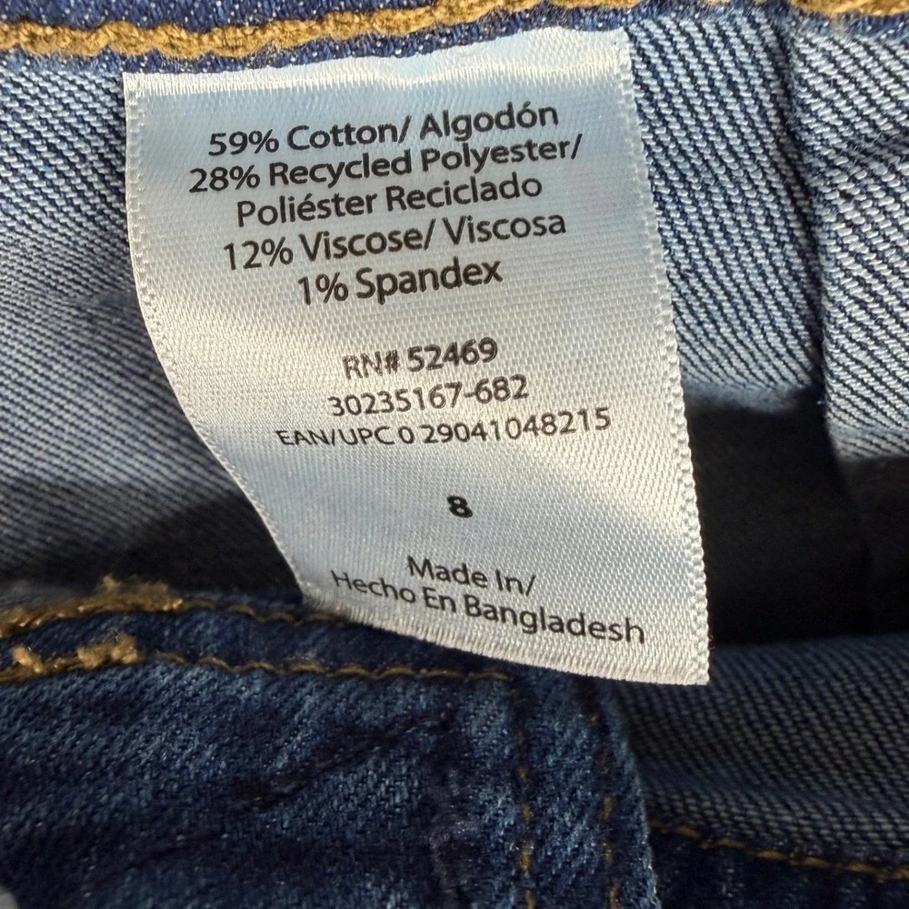 Sofia‎ Vergara Margot Wide Leg Frayed Hem Jeans size 8 Blue